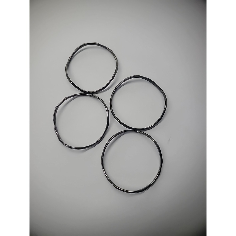 Vintage Bracelet Bangle Hammered Curvy Lot of 4 Bronze Tone Jewelry Costume - Picture 10 of 10